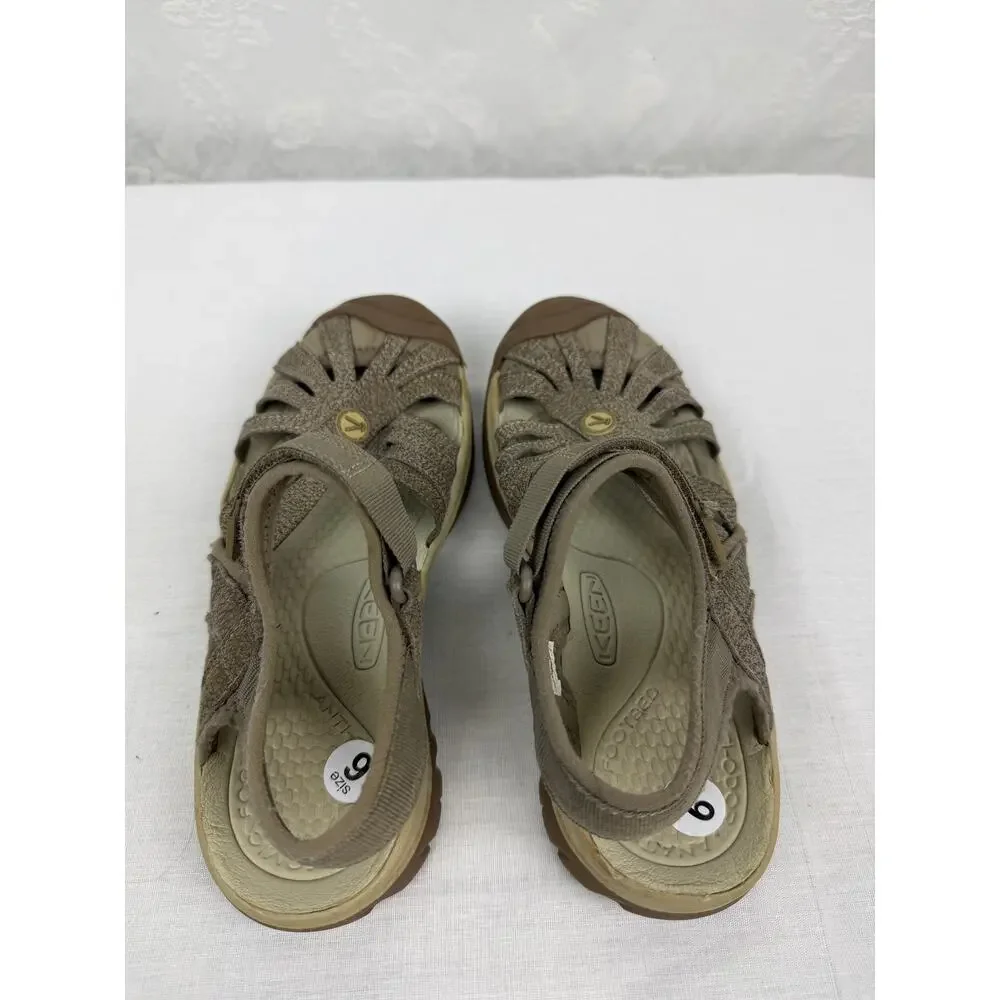 KEEN Whisper Women's Closed Toe Sport Sandals Taupe Brown Size 6